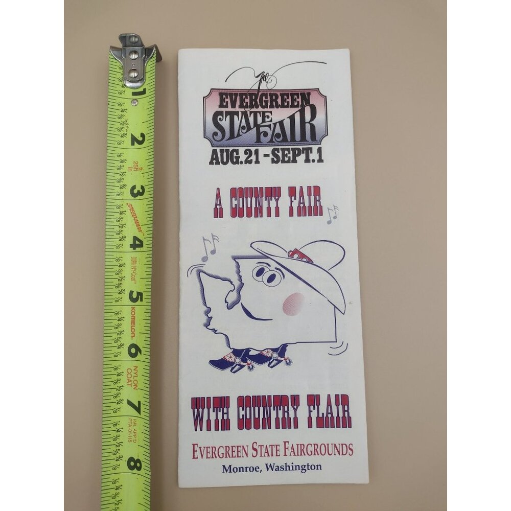 Evergreen State Fair 1997 Brochure Country Flair Monroe Washington PNW Vintage